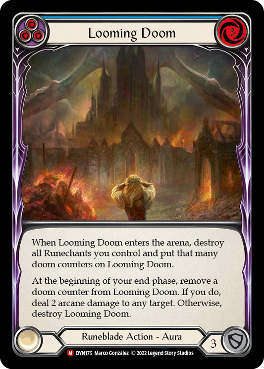 Looming Doom (Extended Art) [DYN175] Rainbow Foil, Dynasty, Majestic, DYN175