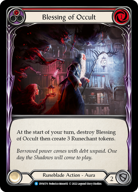 Blessing of Occult (Red) [DYN179] Rainbow Foil, Dynasty, Rare, DYN179