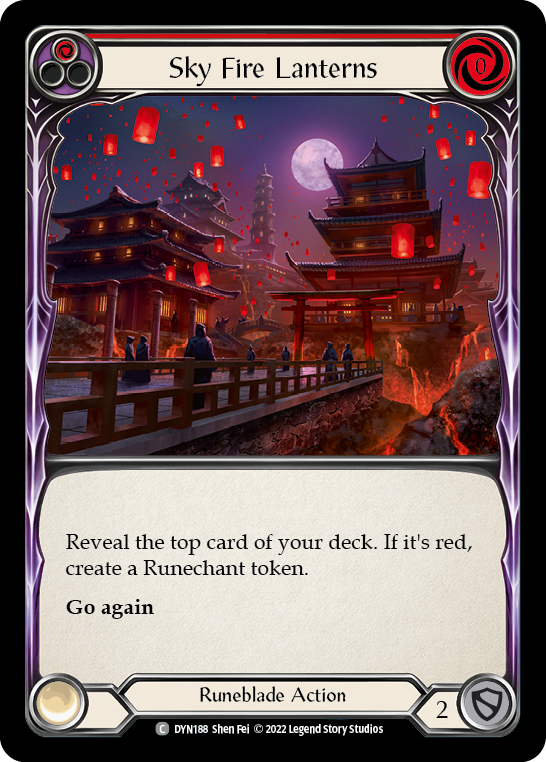 Sky Fire Lanterns (Red) [DYN188] Rainbow Foil, Dynasty, Common, DYN188