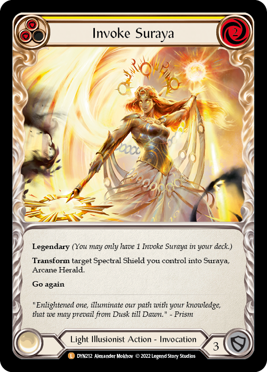 Invoke Suraya // Suraya, Archangel of Knowledge [DYN212] Cold Foil, Dynasty, Legendary, DYN212