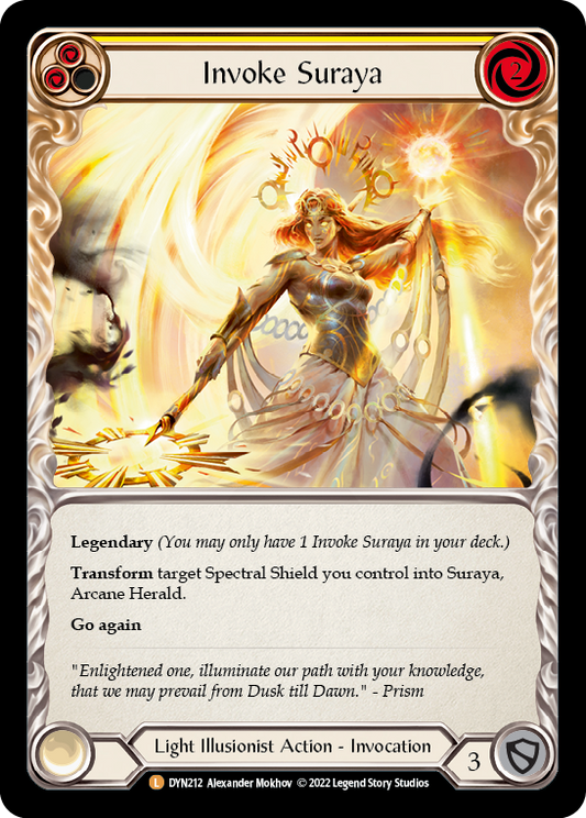 Invoke Suraya // Suraya, Archangel of Knowledge [DYN212] Cold Foil, Dynasty, Legendary, DYN212