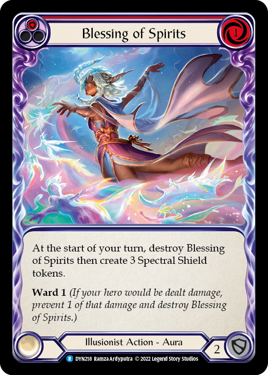 Blessing of Spirits (Red) [DYN218] Rainbow Foil, Dynasty, Rare, DYN218