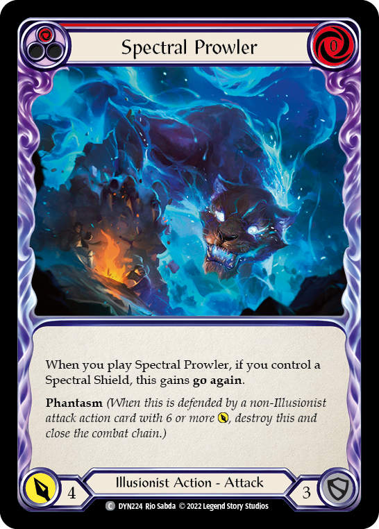 Spectral Prowler (Red) [DYN224] Rainbow Foil, Dynasty, Common, DYN224