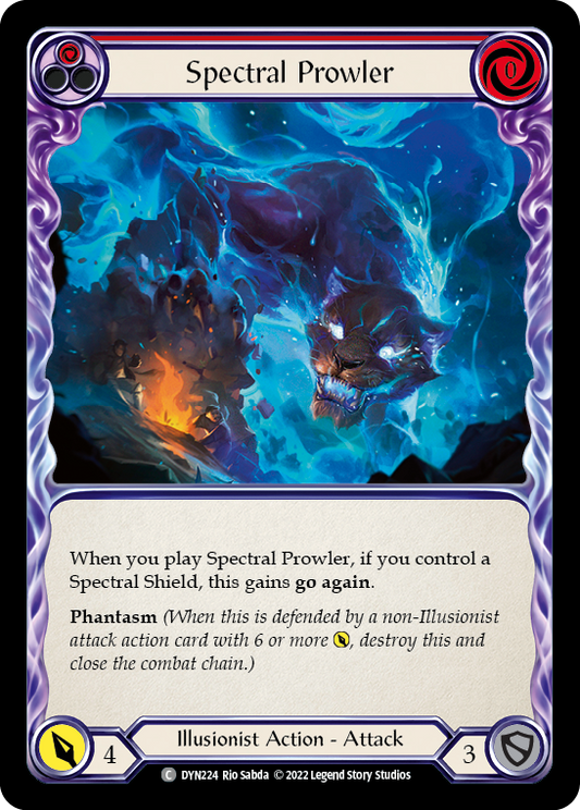 Spectral Prowler (Red) [DYN224] Rainbow Foil, Dynasty, Common, DYN224