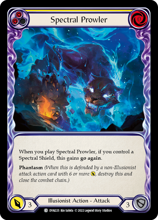 Spectral Prowler (Yellow) [DYN225] Rainbow Foil, Dynasty, Common, DYN225