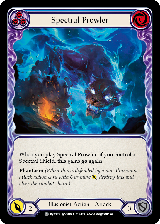 Spectral Prowler (Blue) [DYN226] Rainbow Foil, Dynasty, Common, DYN226