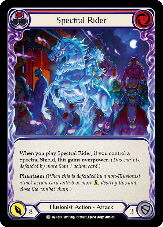 Spectral Rider (Red) [DYN227] Rainbow Foil, Dynasty, Common, DYN227