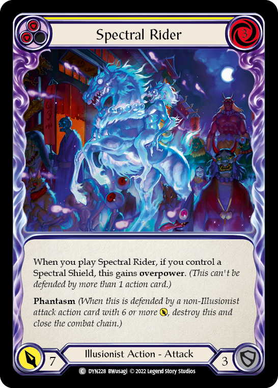 Spectral Rider (Yellow) [DYN228] Rainbow Foil, Dynasty, Common, DYN228