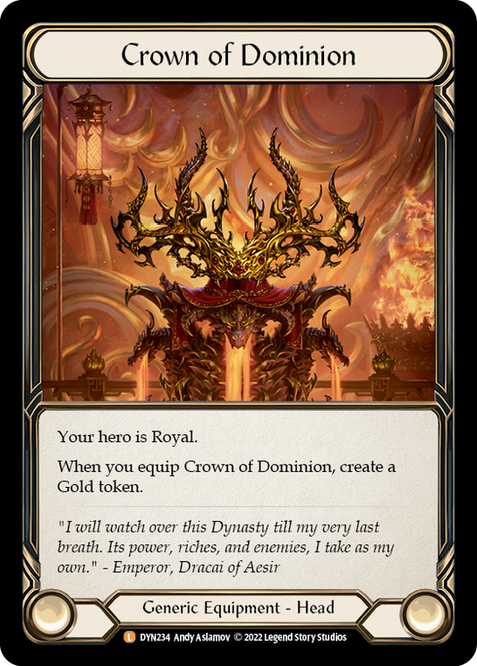 Crown of Dominion [DYN234] Cold Foil, Dynasty, Legendary, DYN234