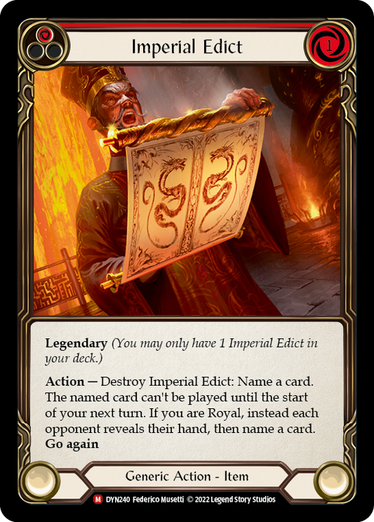 Imperial Edict [DYN240] Cold Foil, Dynasty, Majestic, DYN240