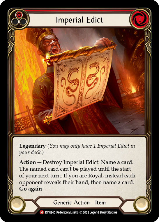 Imperial Edict [DYN240] Rainbow Foil, Dynasty, Majestic, DYN240