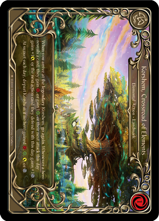 Korshem, Crossroad of Elements [ELE000] 1st Edition Cold Foil, Tales of Aria, Fabled, ELE000