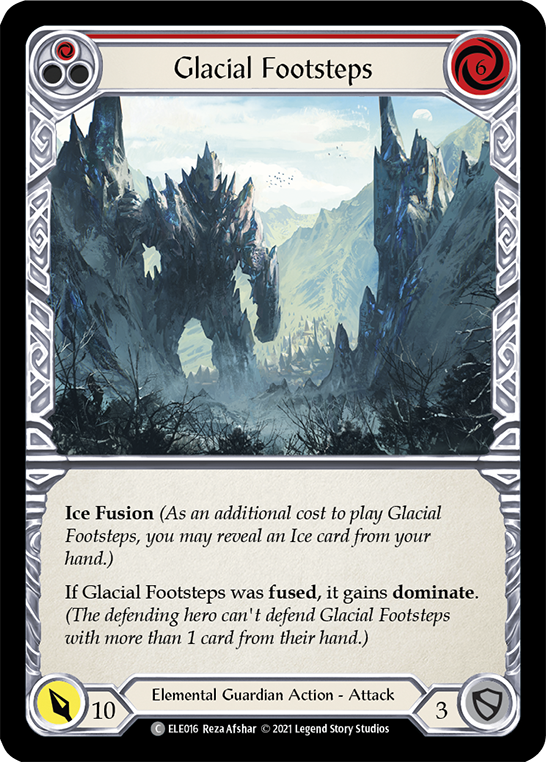 Glacial Footsteps (Red) [ELE016] Unlimited Edition Rainbow Foil, Tales of Aria, Common, ELE016