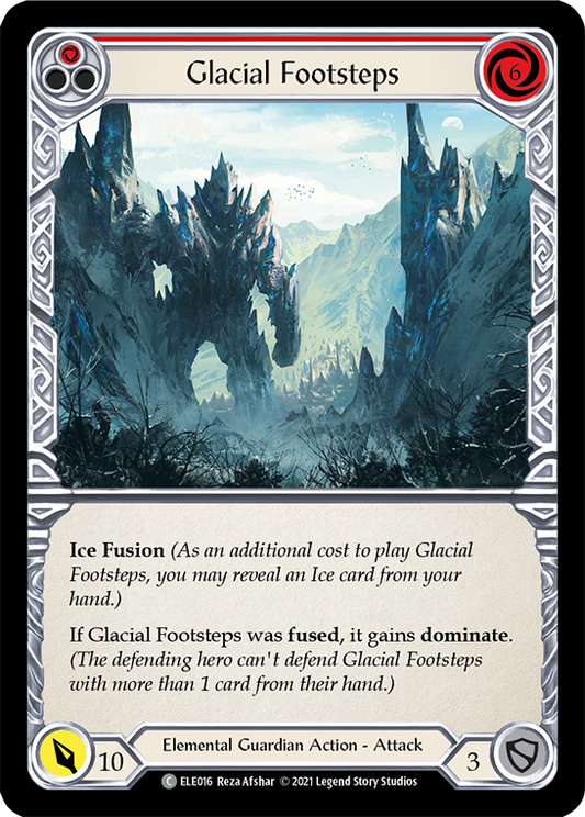 Glacial Footsteps (Red) [ELE016] Unlimited Edition Rainbow Foil, Tales of Aria, Common, ELE016