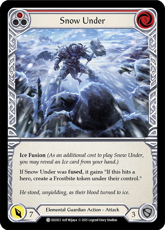 Snow Under (Red) [ELE022] Unlimited Edition Rainbow Foil, Tales of Aria, Common, ELE022