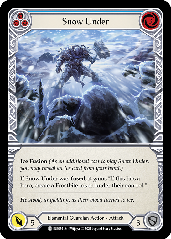 Snow Under (Blue) [ELE024] Unlimited Edition Rainbow Foil, Tales of Aria, Common, ELE024