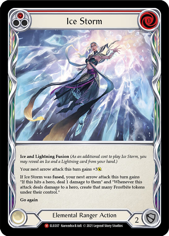 Ice Storm [ELE037] Unlimited Edition Rainbow Foil, Tales of Aria, Majestic, ELE037