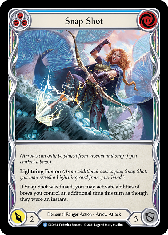 Snap Shot (Blue) [ELE043] Unlimited Edition Rainbow Foil, Tales of Aria, Rare, ELE043