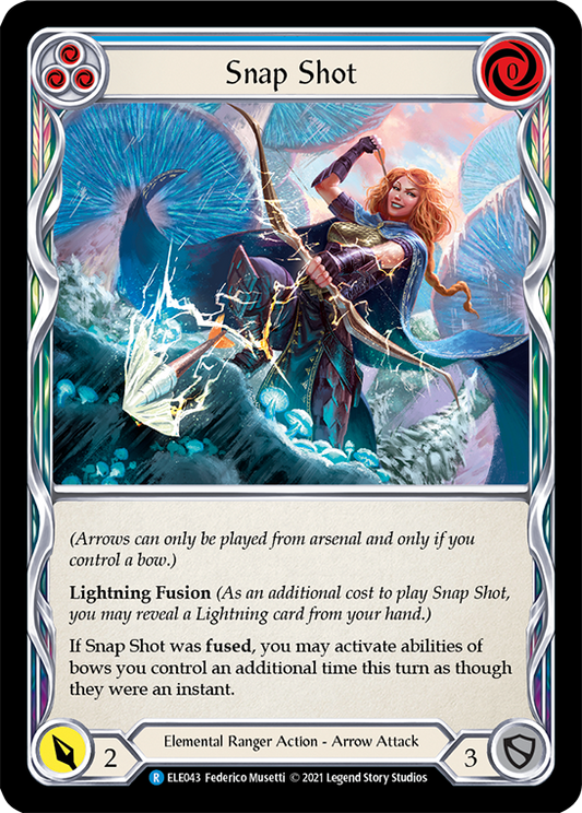 Snap Shot (Blue) [ELE043] Unlimited Edition Rainbow Foil, Tales of Aria, Rare, ELE043