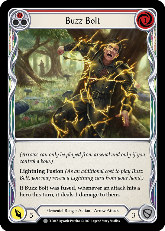 Buzz Bolt (Red) [ELE047] Unlimited Edition Rainbow Foil, Tales of Aria, Common, ELE047