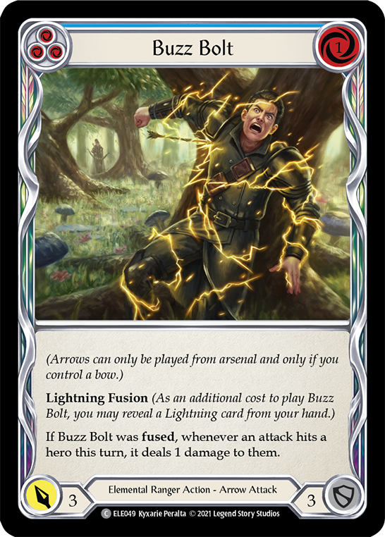 Buzz Bolt (Blue) [ELE049] Unlimited Edition Rainbow Foil, Tales of Aria, Common, ELE049