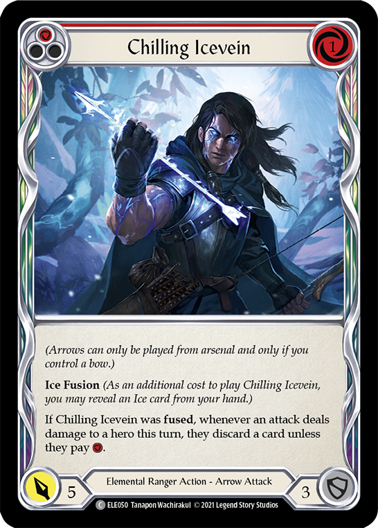 Chilling Icevein (Red) [ELE050] 1st Edition Rainbow Foil, Tales of Aria, Common, ELE050