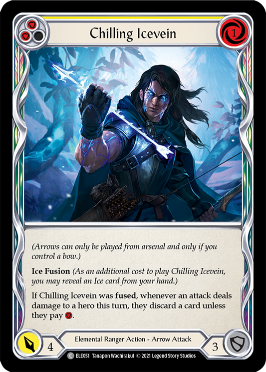 Chilling Icevein (Yellow) [ELE051] Unlimited Edition Rainbow Foil, Tales of Aria, Common, ELE051