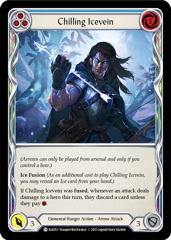 Chilling Icevein (Blue) [ELE052] 1st Edition Rainbow Foil, Tales of Aria, Common, ELE052