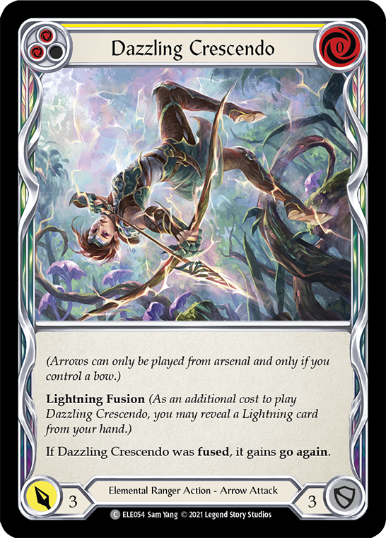 Dazzling Crescendo (Yellow) [ELE054] Unlimited Edition Rainbow Foil, Tales of Aria, Common, ELE054