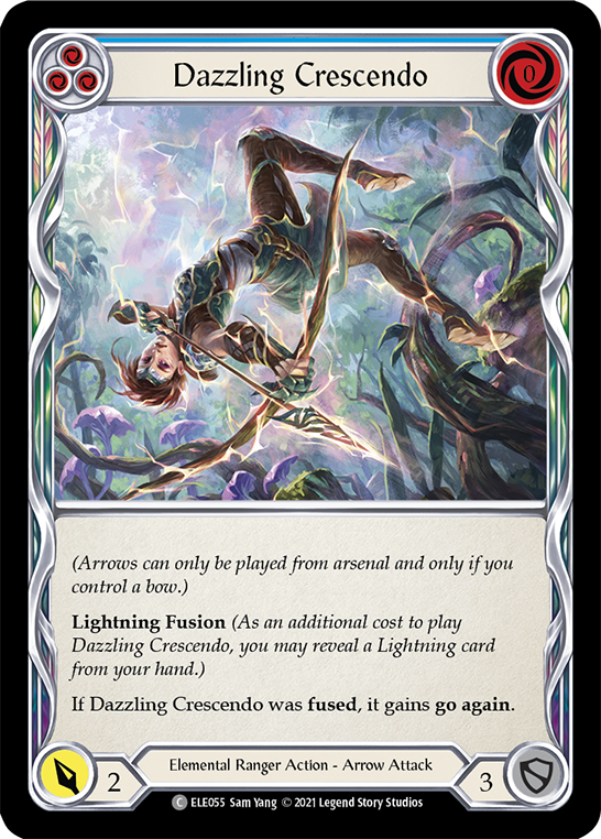 Dazzling Crescendo (Blue) [ELE055] Unlimited Edition Rainbow Foil, Tales of Aria, Common, ELE055