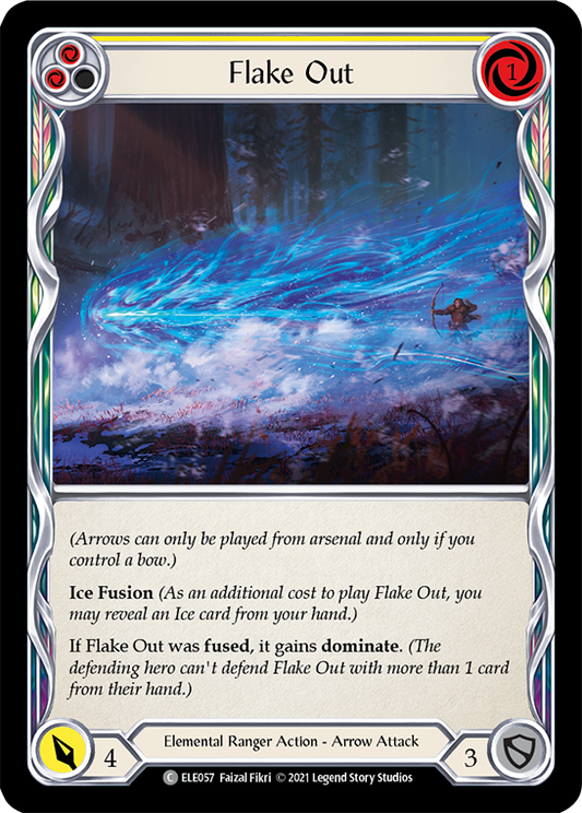 Flake Out (Yellow) [ELE057] 1st Edition Rainbow Foil, Tales of Aria, Common, ELE057