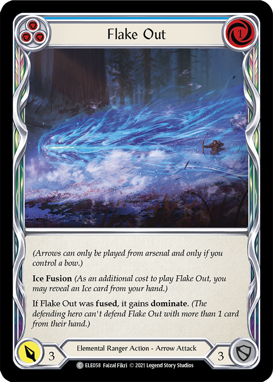 Flake Out (Blue) [ELE058] Unlimited Edition Rainbow Foil, Tales of Aria, Common, ELE058