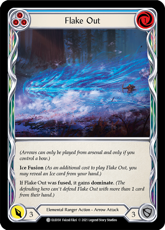 Flake Out (Blue) [ELE058] 1st Edition Rainbow Foil, Tales of Aria, Common, ELE058