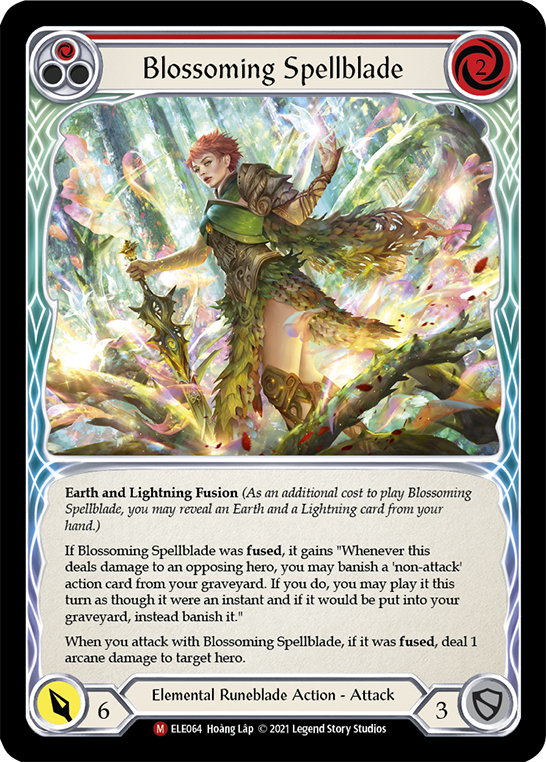 Blossoming Spellblade [ELE064] Unlimited Edition Rainbow Foil, Tales of Aria, Majestic, ELE064