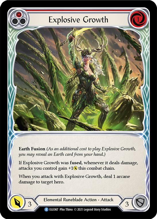 Explosive Growth (Red) [ELE067] Unlimited Edition Rainbow Foil, Tales of Aria, Rare, ELE067