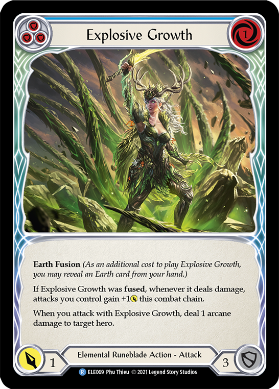 Explosive Growth (Blue) [ELE069] 1st Edition Normal, Tales of Aria, Rare, ELE069