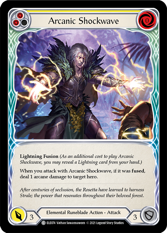 Arcanic Shockwave (Yellow) [ELE074] 1st Edition Rainbow Foil, Tales of Aria, Common, ELE074