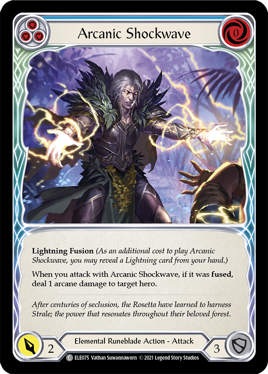 Arcanic Shockwave (Blue) [ELE075] Unlimited Edition Rainbow Foil, Tales of Aria, Common, ELE075