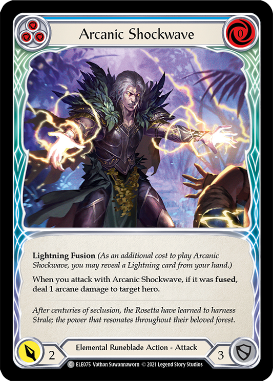 Arcanic Shockwave (Blue) [ELE075] 1st Edition Normal, Tales of Aria, Common, ELE075