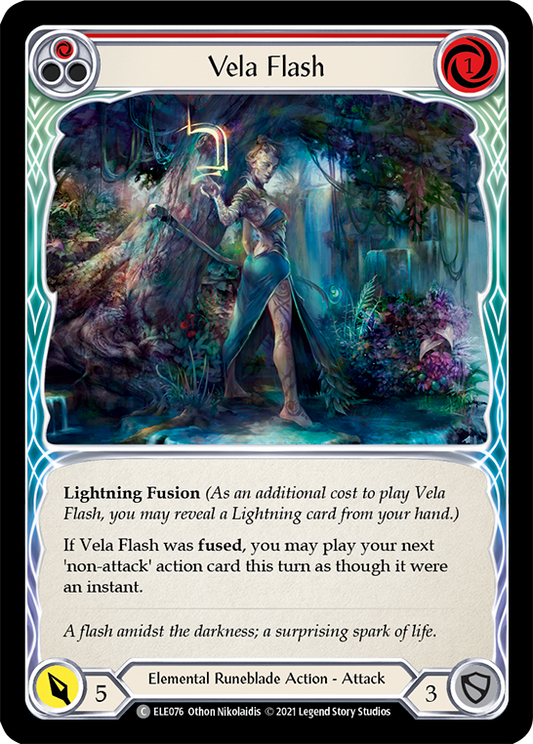 Vela Flash (Red) [ELE076] 1st Edition Rainbow Foil, Tales of Aria, Common, ELE076