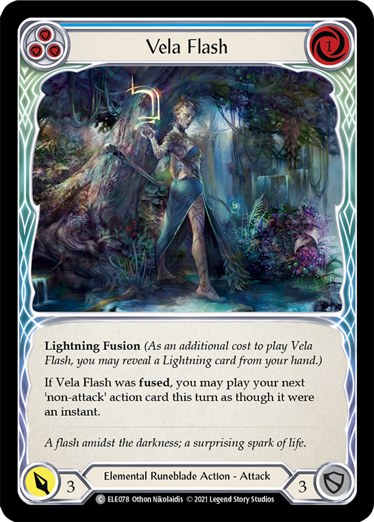 Vela Flash (Blue) [ELE078] Unlimited Edition Rainbow Foil, Tales of Aria, Common, ELE078