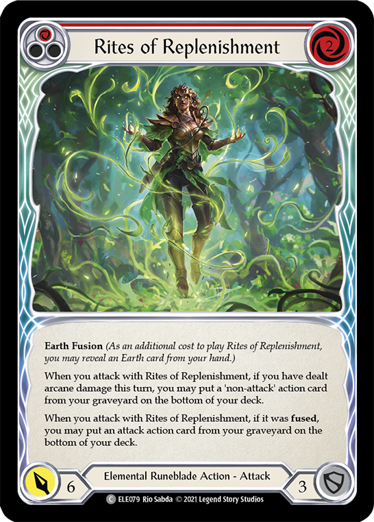 Rites of Replenishment (Red) [ELE079] Unlimited Edition Rainbow Foil, Tales of Aria, Common, ELE079