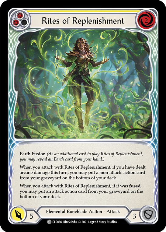 Rites of Replenishment (Yellow) [ELE080] Unlimited Edition Rainbow Foil, Tales of Aria, Common, ELE080