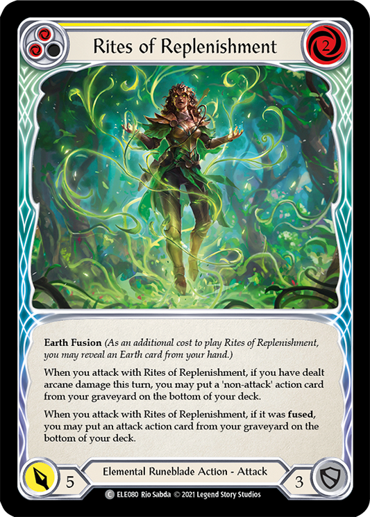 Rites of Replenishment (Yellow) [ELE080] Unlimited Edition Rainbow Foil, Tales of Aria, Common, ELE080