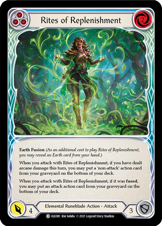 Rites of Replenishment (Blue) [ELE081] Unlimited Edition Rainbow Foil, Tales of Aria, Common, ELE081