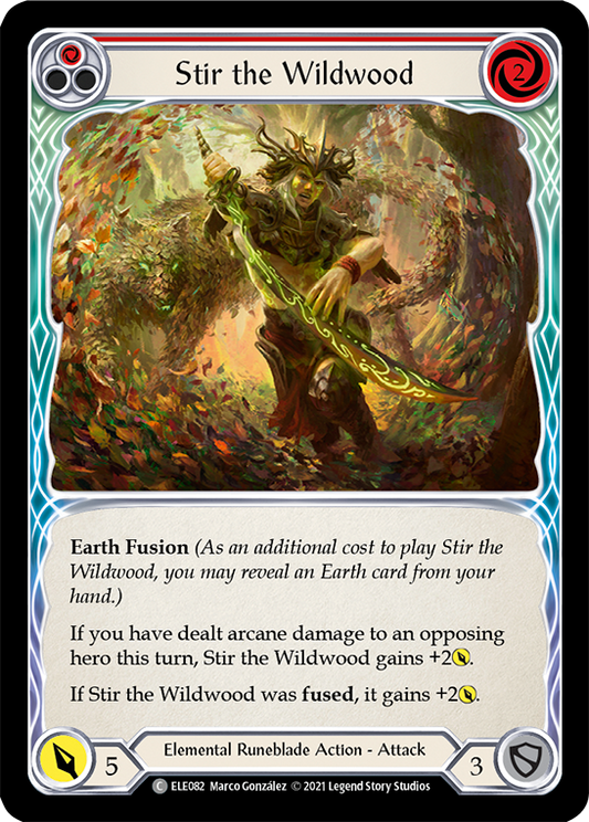 Stir the Wildwood (Red) [ELE082] 1st Edition Rainbow Foil, Tales of Aria, Common, ELE082