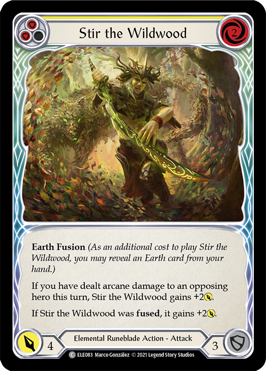 Stir the Wildwood (Yellow) [ELE083] 1st Edition Rainbow Foil, Tales of Aria, Common, ELE083