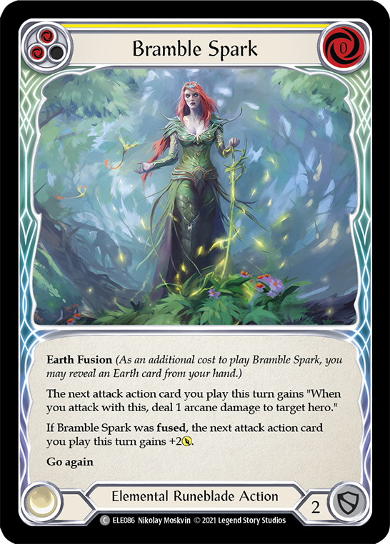 Bramble Spark (Yellow) [ELE086] Unlimited Edition Rainbow Foil, Tales of Aria, Common, ELE086