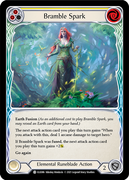 Bramble Spark (Yellow) [ELE086] 1st Edition Rainbow Foil, Tales of Aria, Common, ELE086