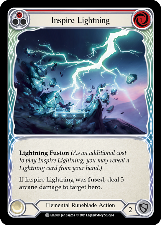 Inspire Lightning (Red) [ELE088] Unlimited Edition Rainbow Foil, Tales of Aria, Common, ELE088